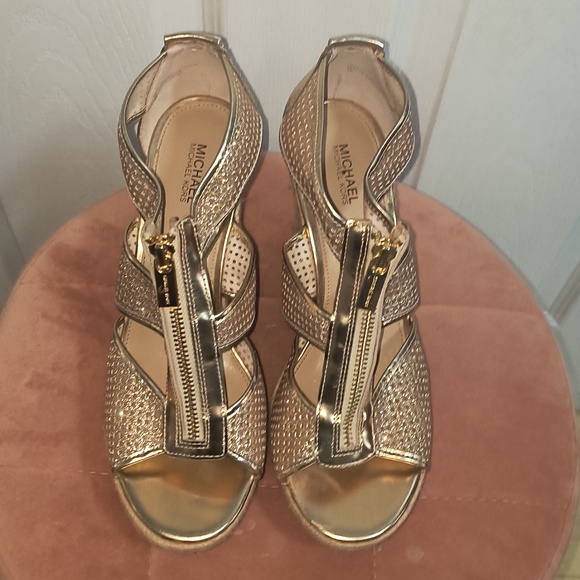 Michael Kors Damita Wedge Sandals Size 8 - Picture 2 of 8